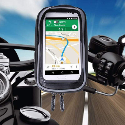 Waterproof Motorcycle Phone Mount Holder Bag