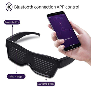 LED Glasses for Party, Bluetooth APP Controlled, LED Party Sunglases